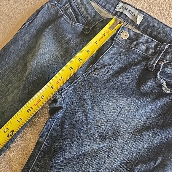 Nine Planet Jeans Wide Leg Dark Wash Size 13 With Embellished Back Pockets - Picture 11 of 16